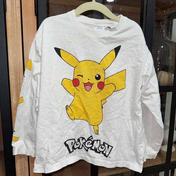 Zara Kids x Pokemon pikachu tee long sleeve graphic crewneck sweater unisex - Picture 2 of 5